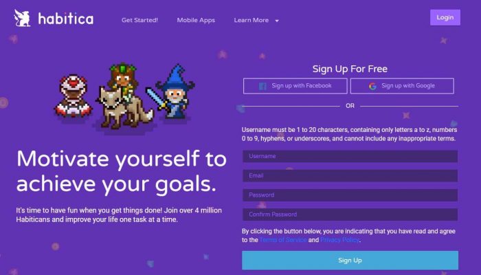 Personal Productivity Apps - Habitica