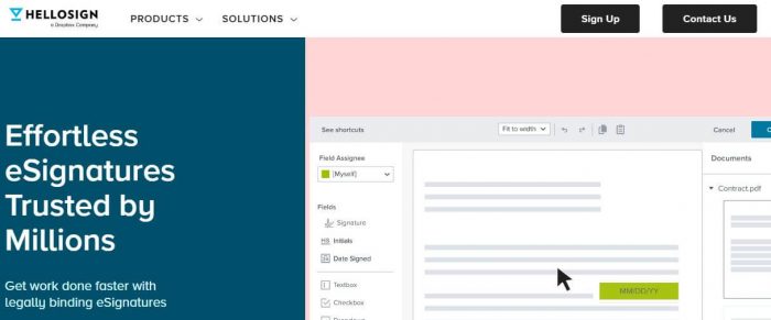 HelloSign tools for small business