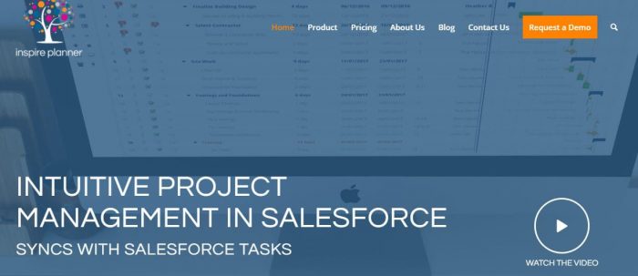 Inspire Planner is an intuitive project management tool in salesforce