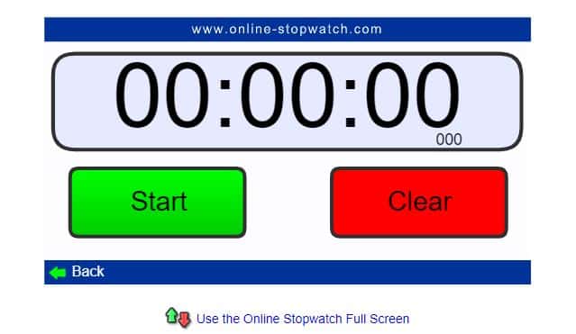 Online stopwatch