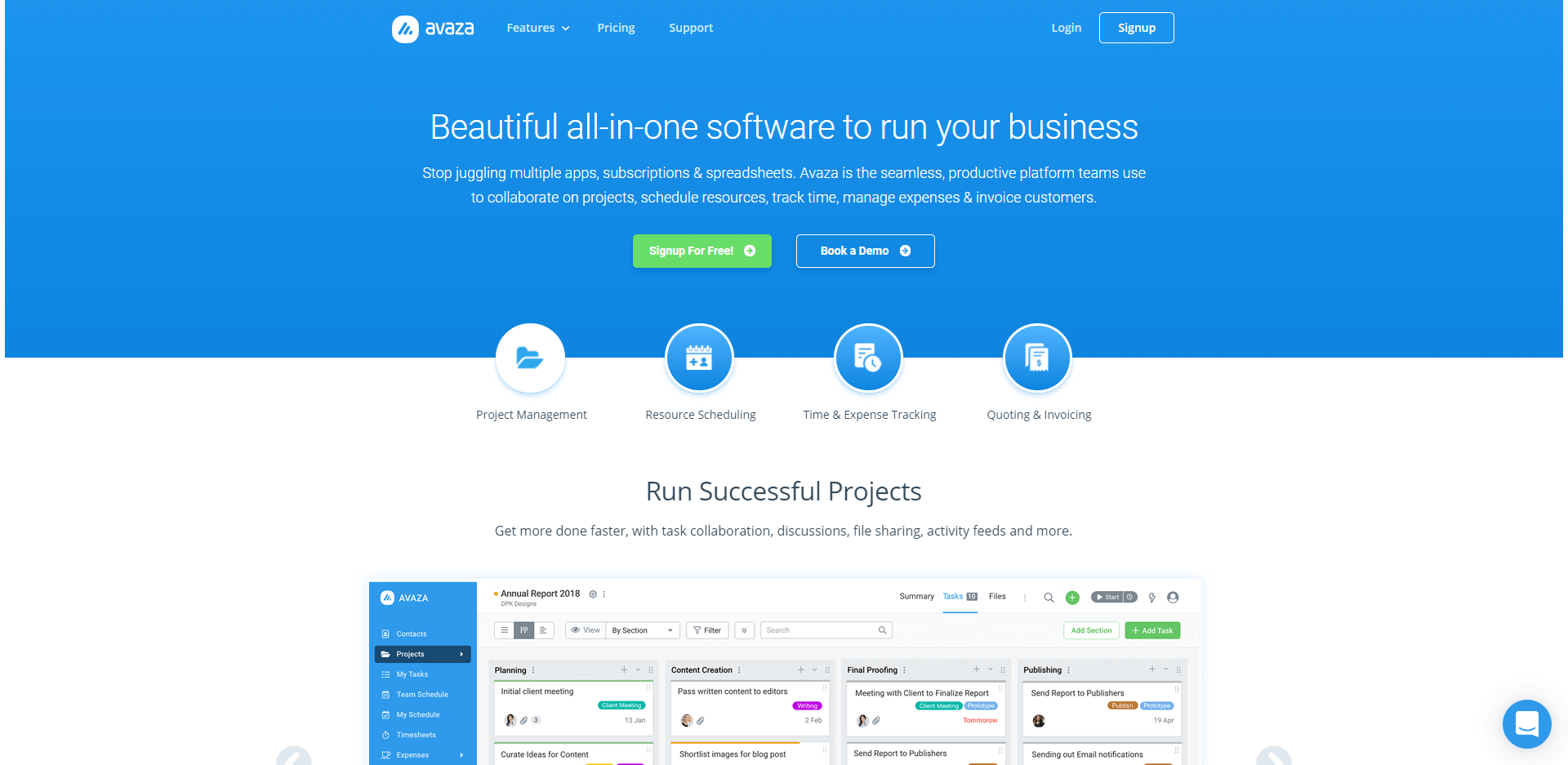 Avaza - Beautiful all-in-one software to run your business