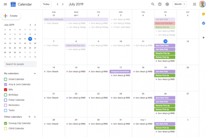 Google calendar