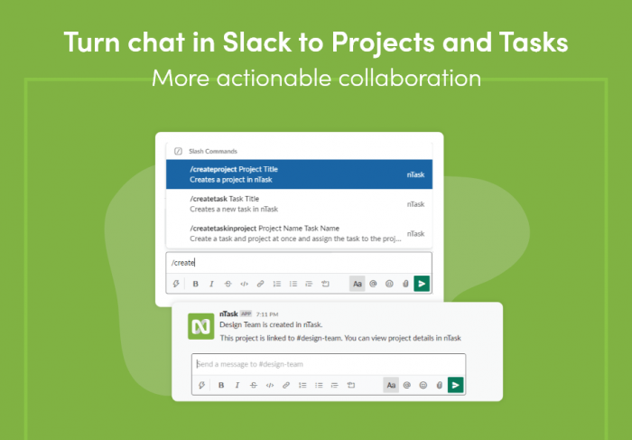 Slack integration with nTask